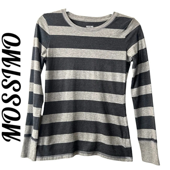 MOSSIMO Long Sleeve Black & Grey Shirt - Picture 1 of 1